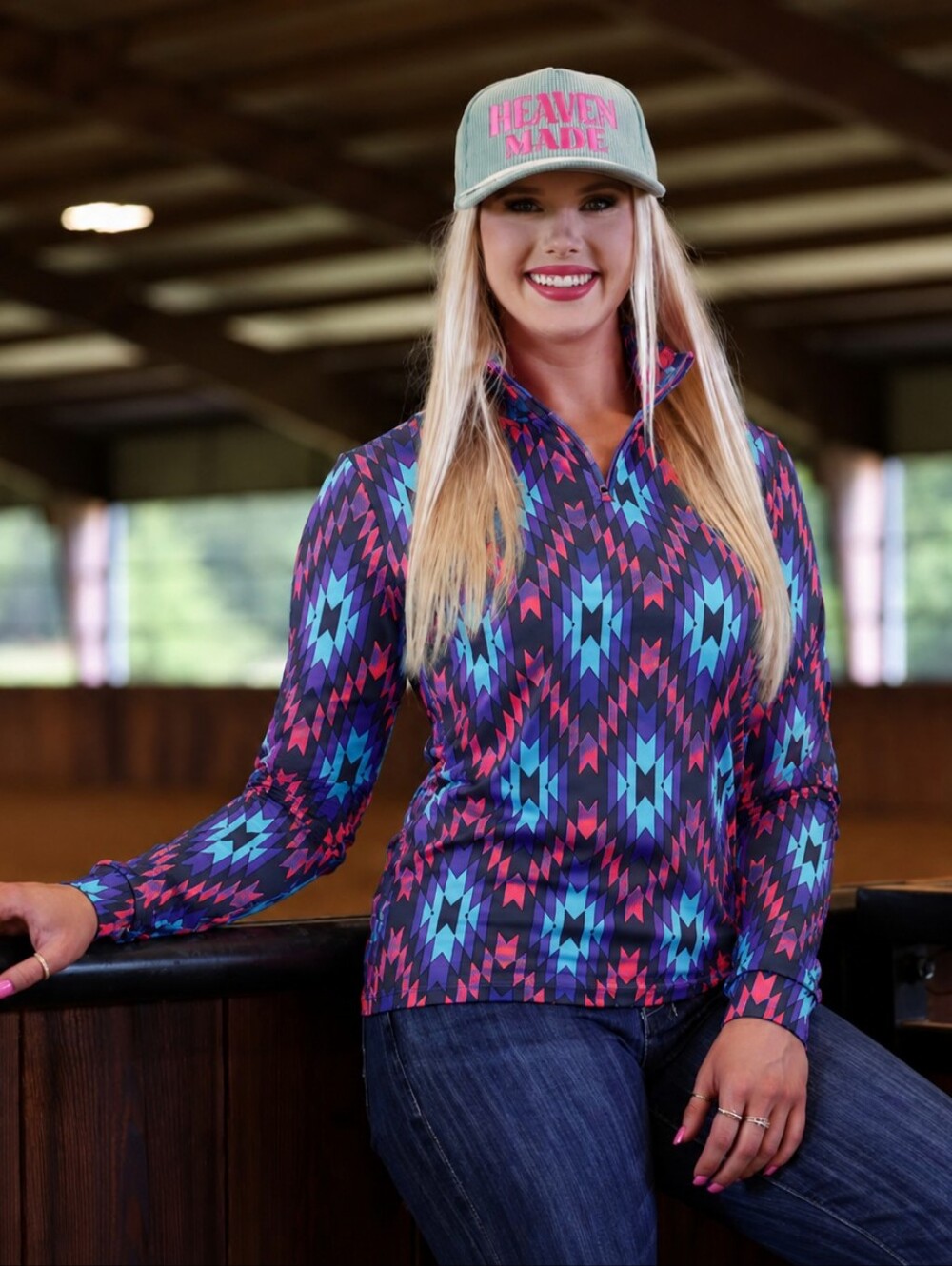 RANCH DRESS'N Fallon Taylor"Southwest" Pull-over Performance Sun Shirt 3XL NWOT